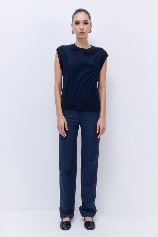 Boxy Crewneck Vest - Dé Rococo