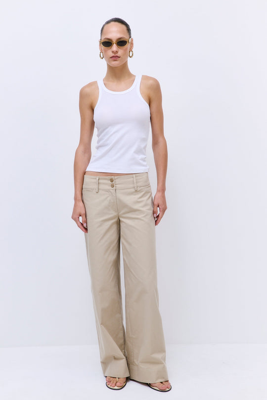 Classic Ribbed High Scoop Tank - Dé Rococo