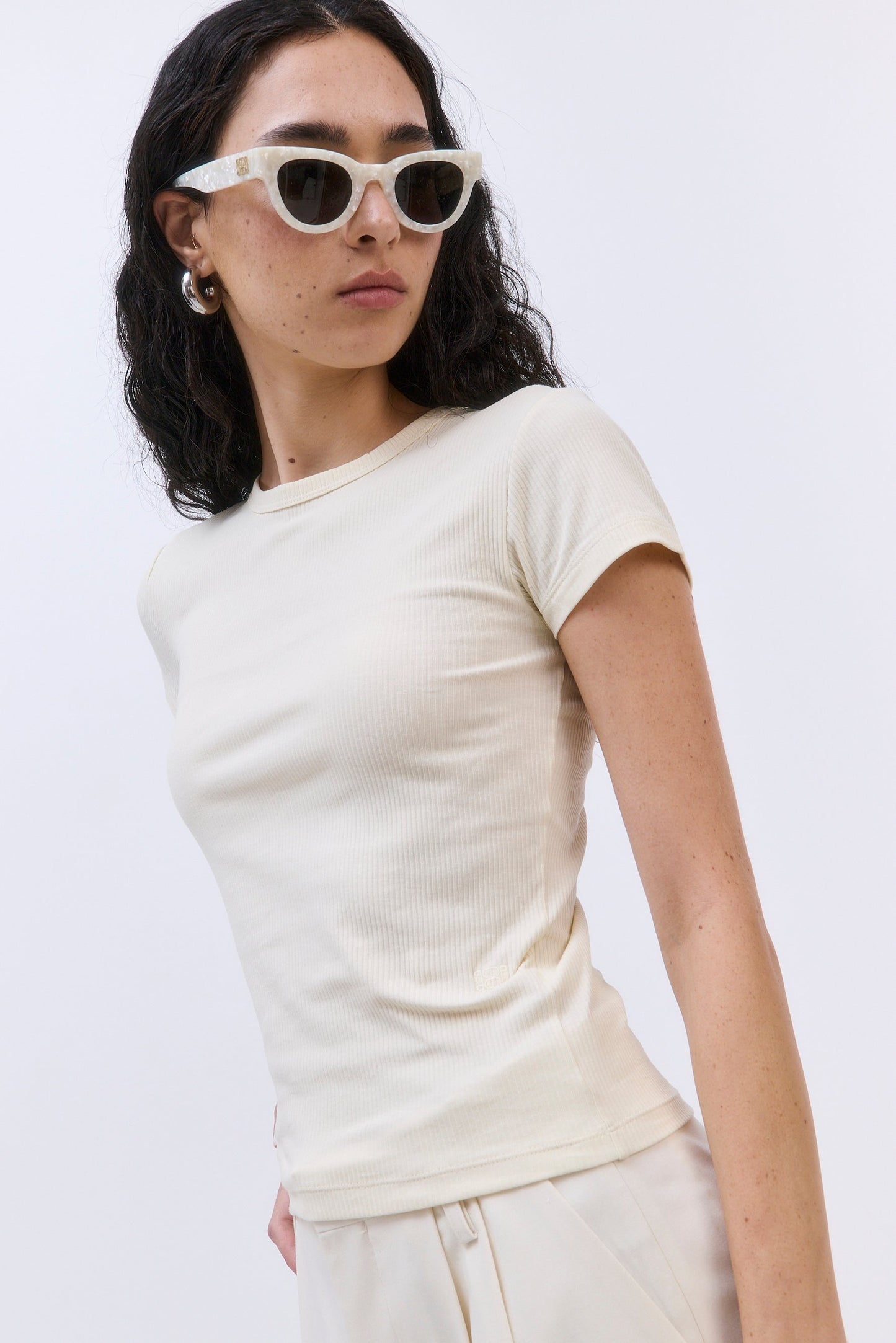 Classic Ribbed Fitted T Shirt - Dé Rococo
