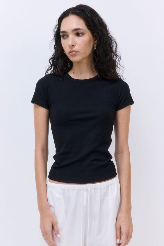 Classic Ribbed Fitted T Shirt - Dé Rococo