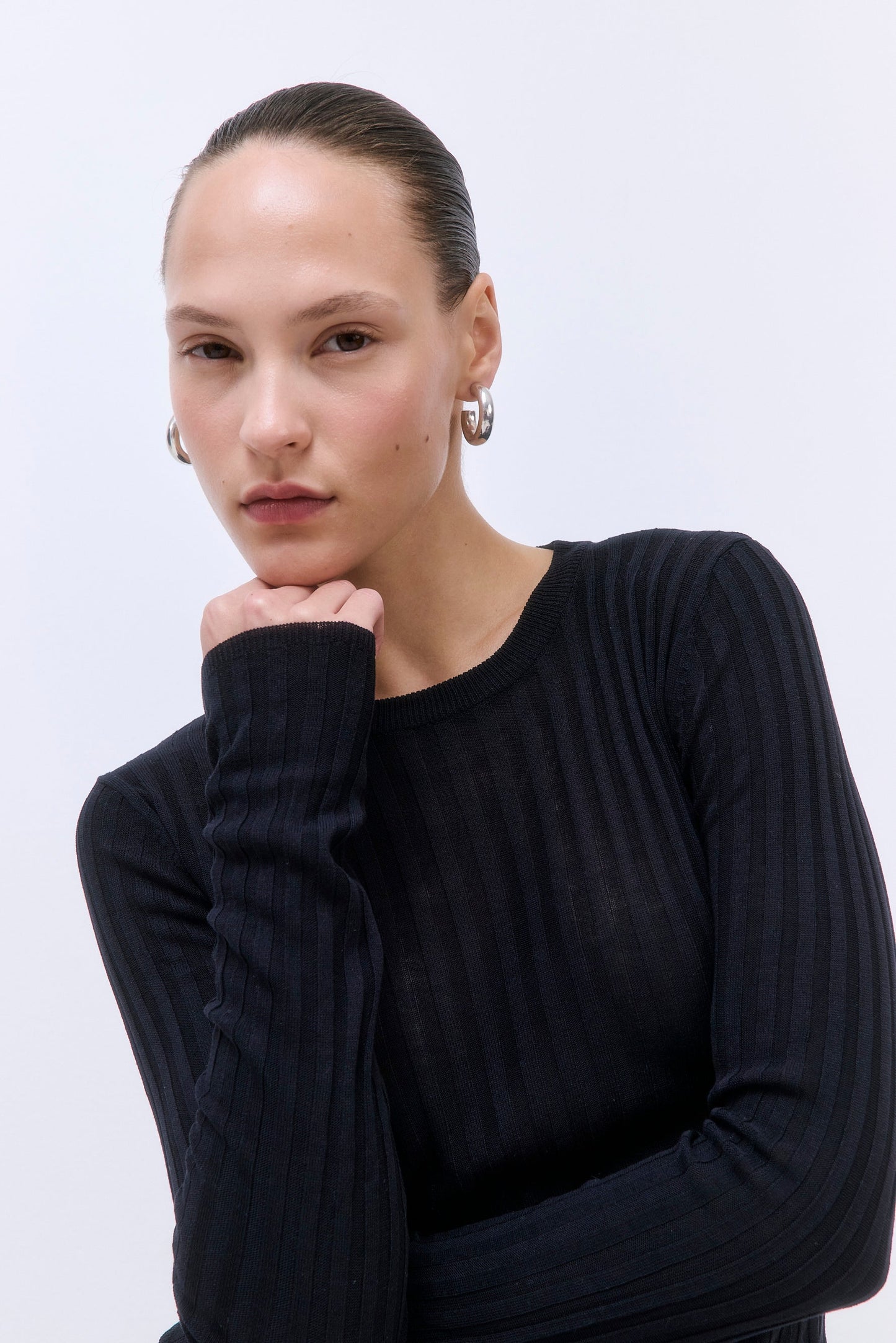 Wide Rib Crew Neck