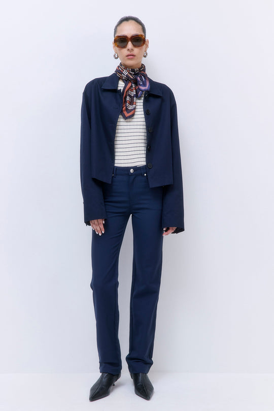 Straight Cropped Trench Coat - Dé Rococo