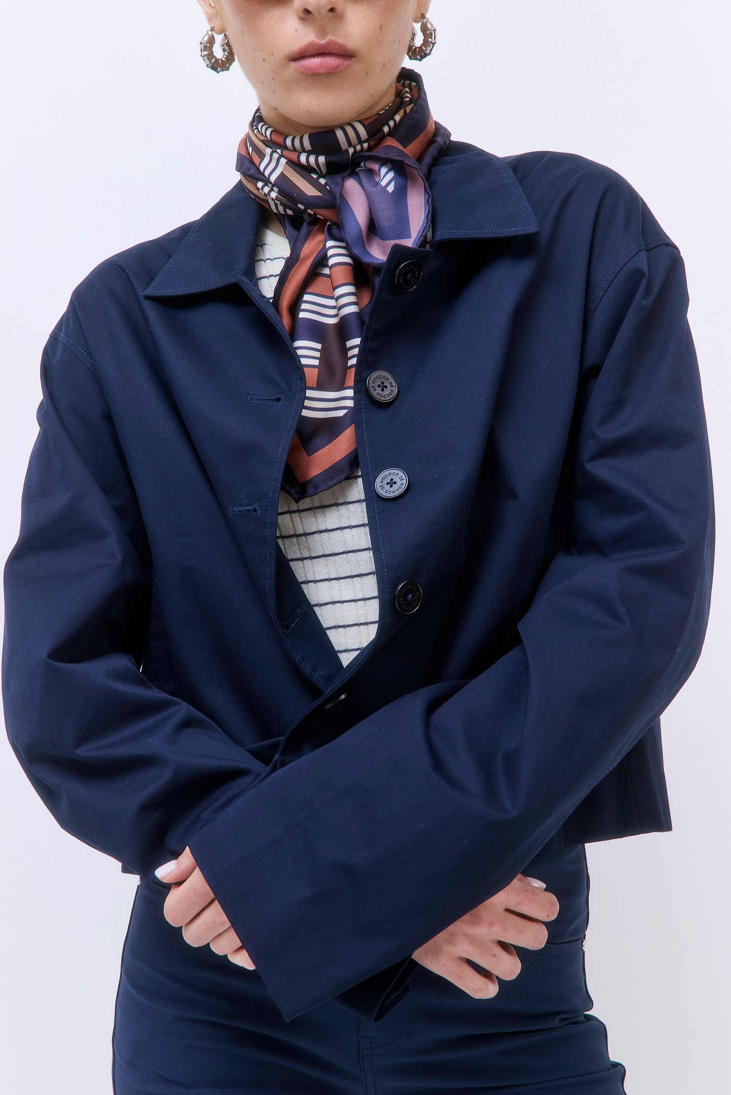 Straight Cropped Trench Coat - Dé Rococo