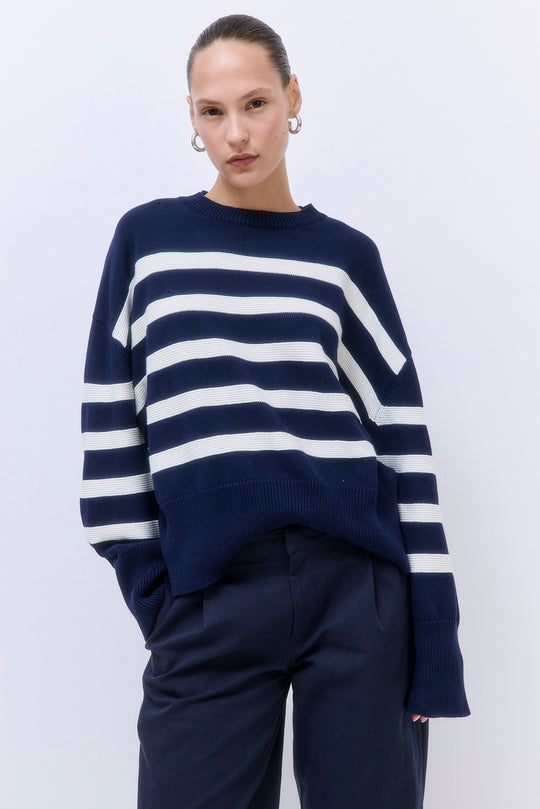 Oversized Striped Sweater - Dé Rococo