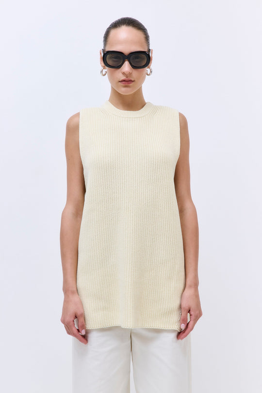 Oversized Crewneck Vest - Dé Rococo