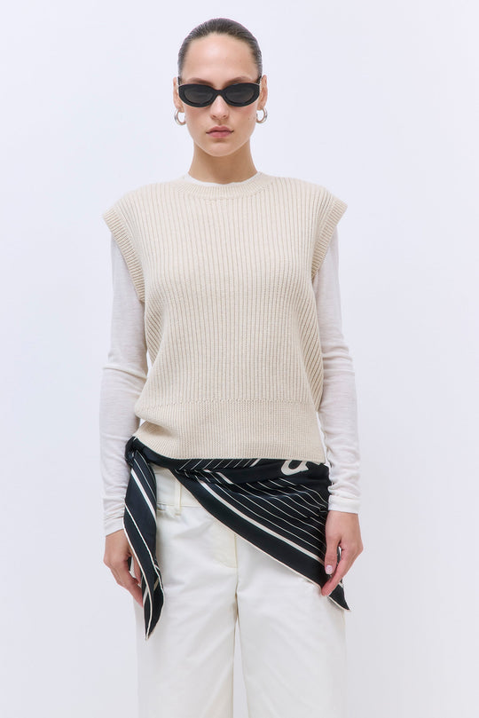 Boxy Crewneck Vest - Dé Rococo