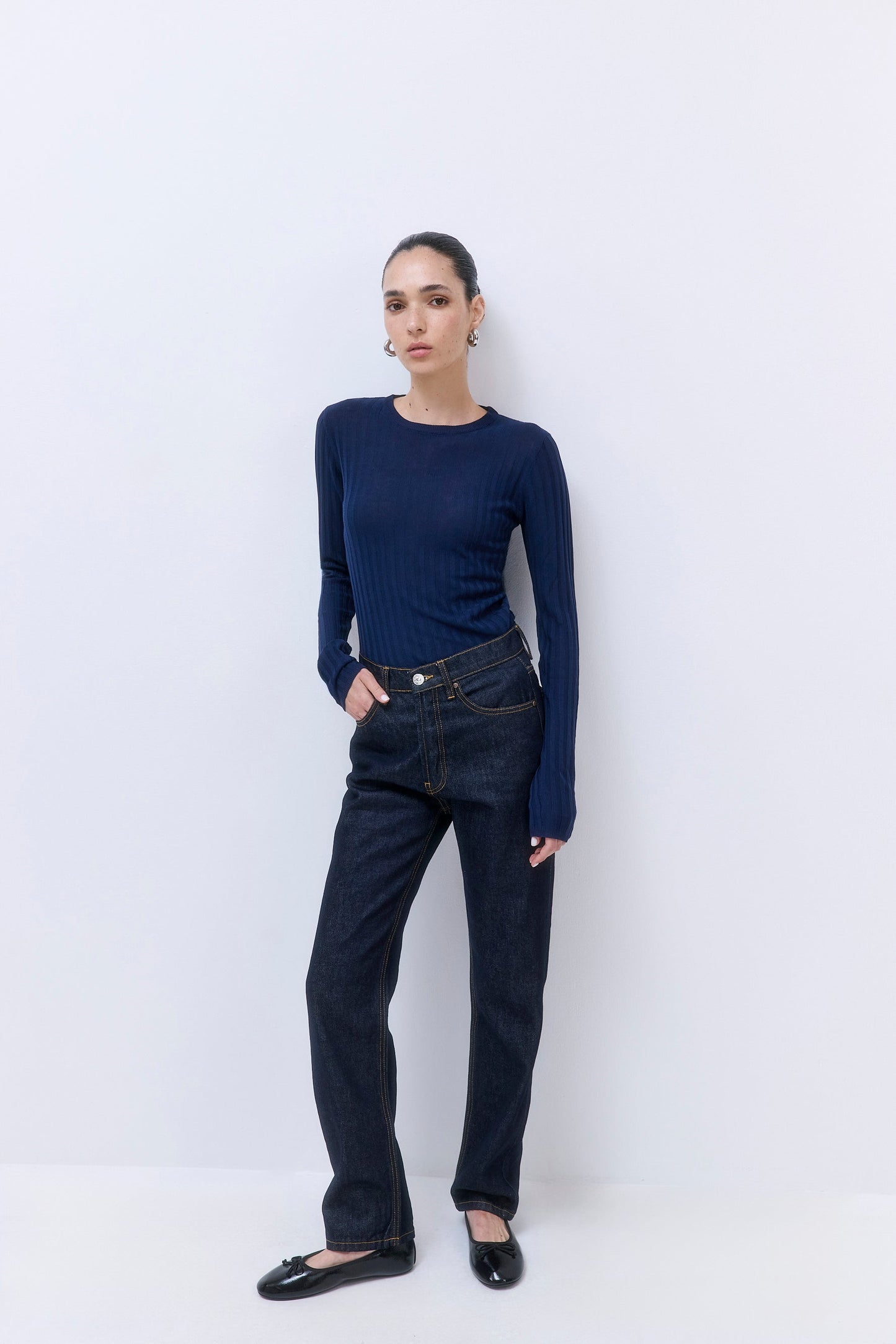 Wide Rib Crew Neck