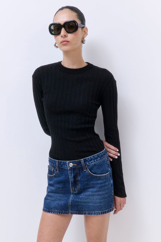 Soft Ribbed Crew Neck - Dé Rococo