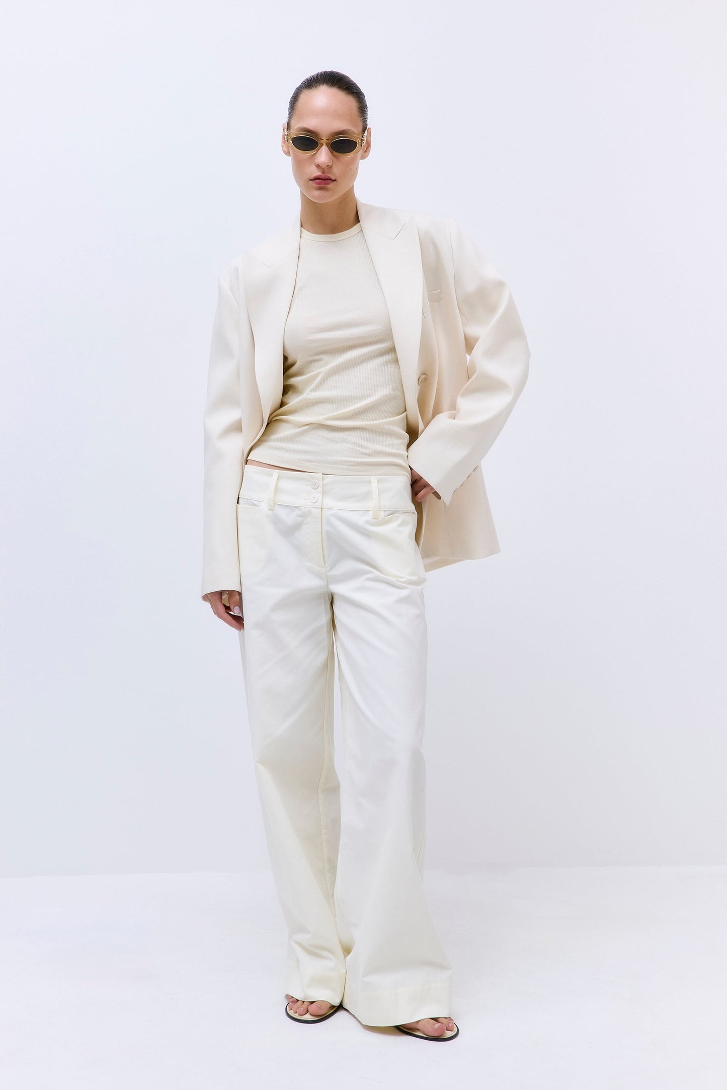 Classic Ribbed Fitted Long Sleeved T Shirt - Dé Rococo