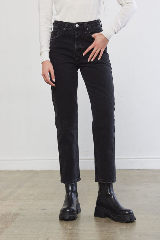 No.5| High Waist Straight Cropped Denim