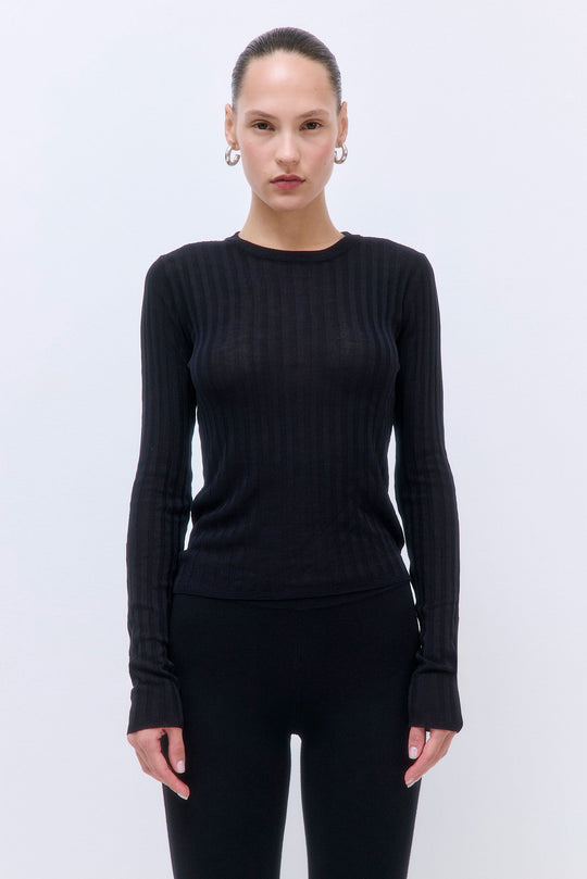 Wide Rib Crew Neck - Dé Rococo