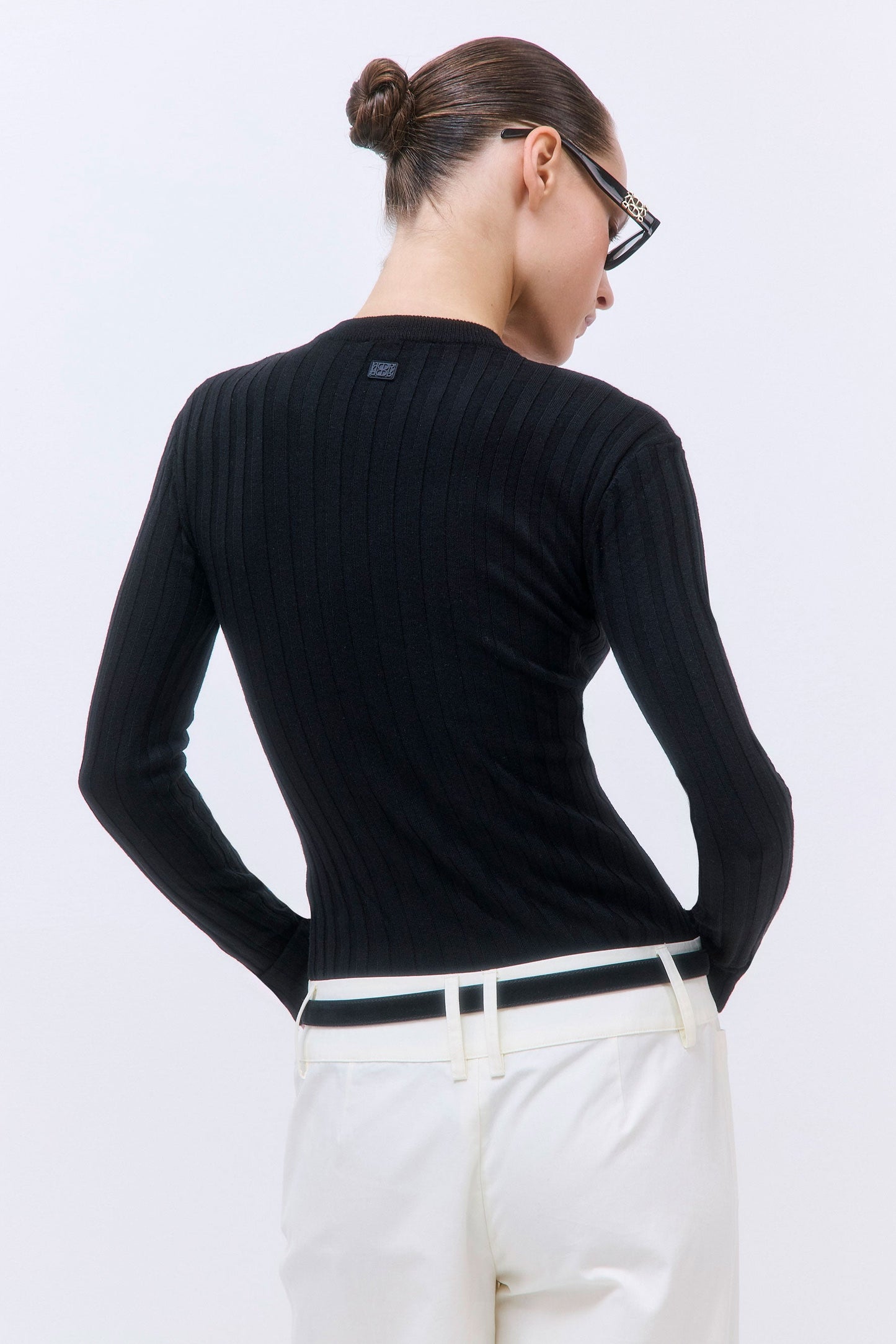 Soft Ribbed V Neck