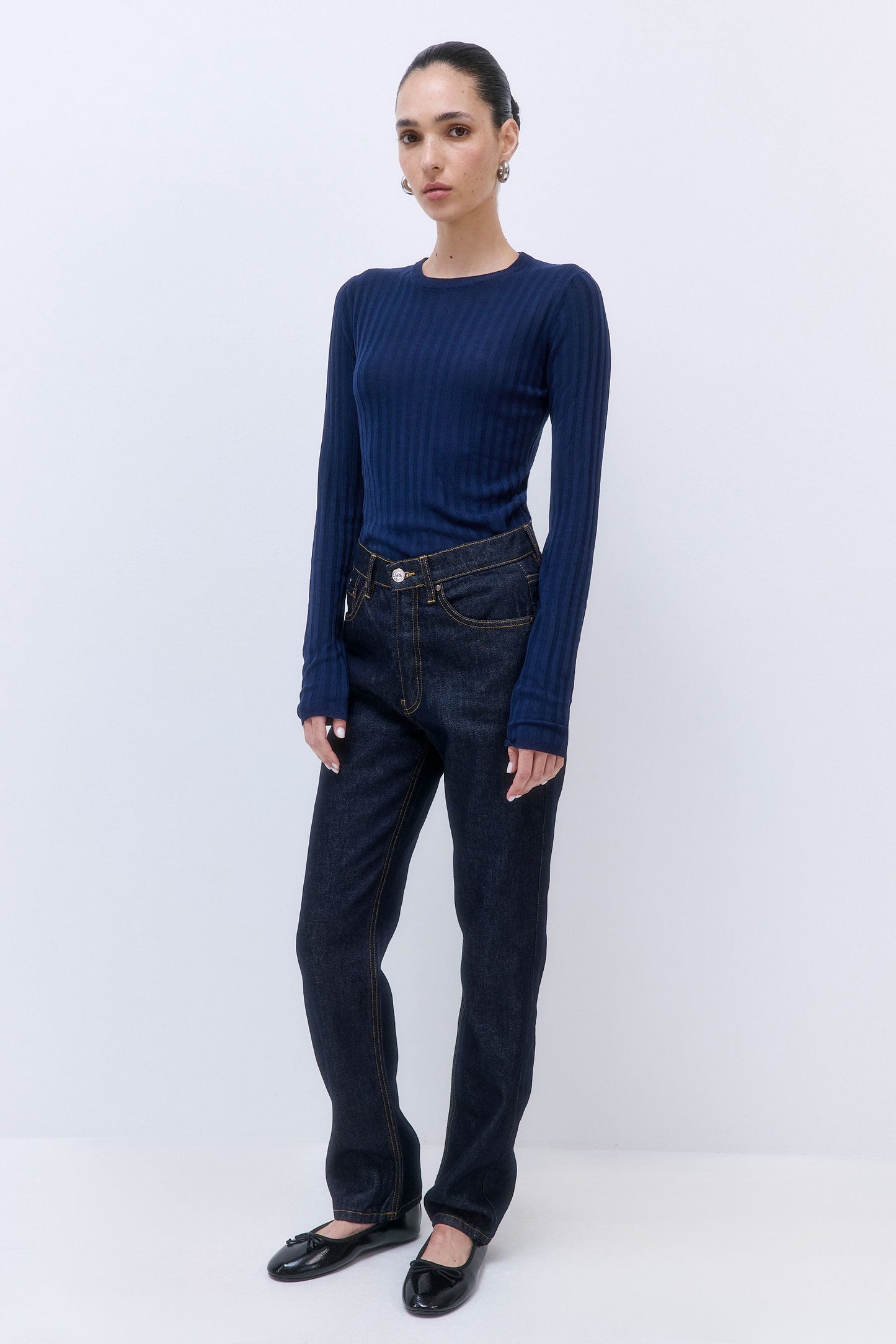Wide Rib Crew Neck
