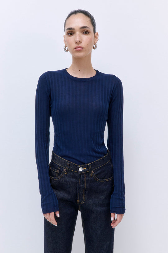 Wide Rib Crew Neck - Dé Rococo