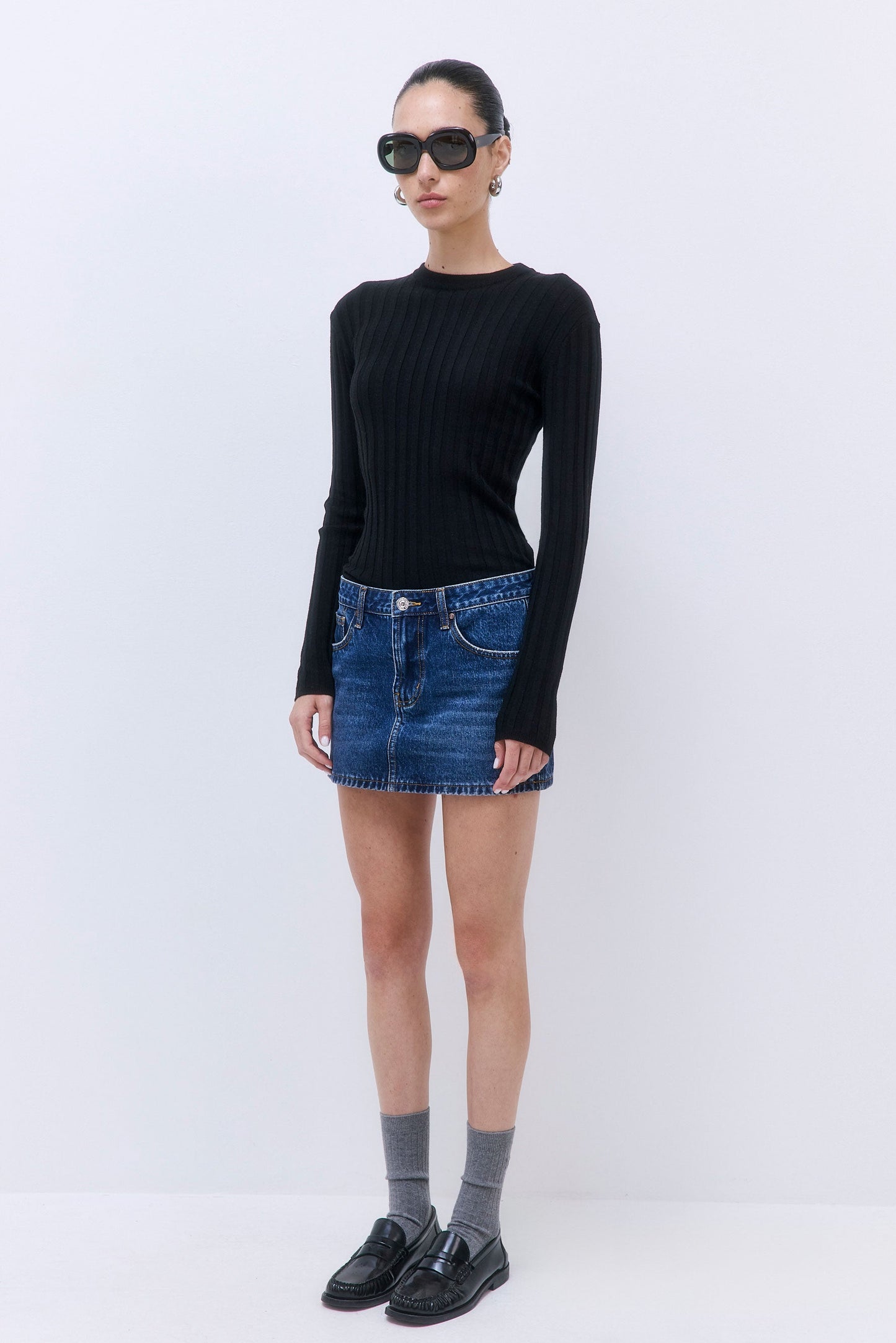Soft Ribbed Crew Neck