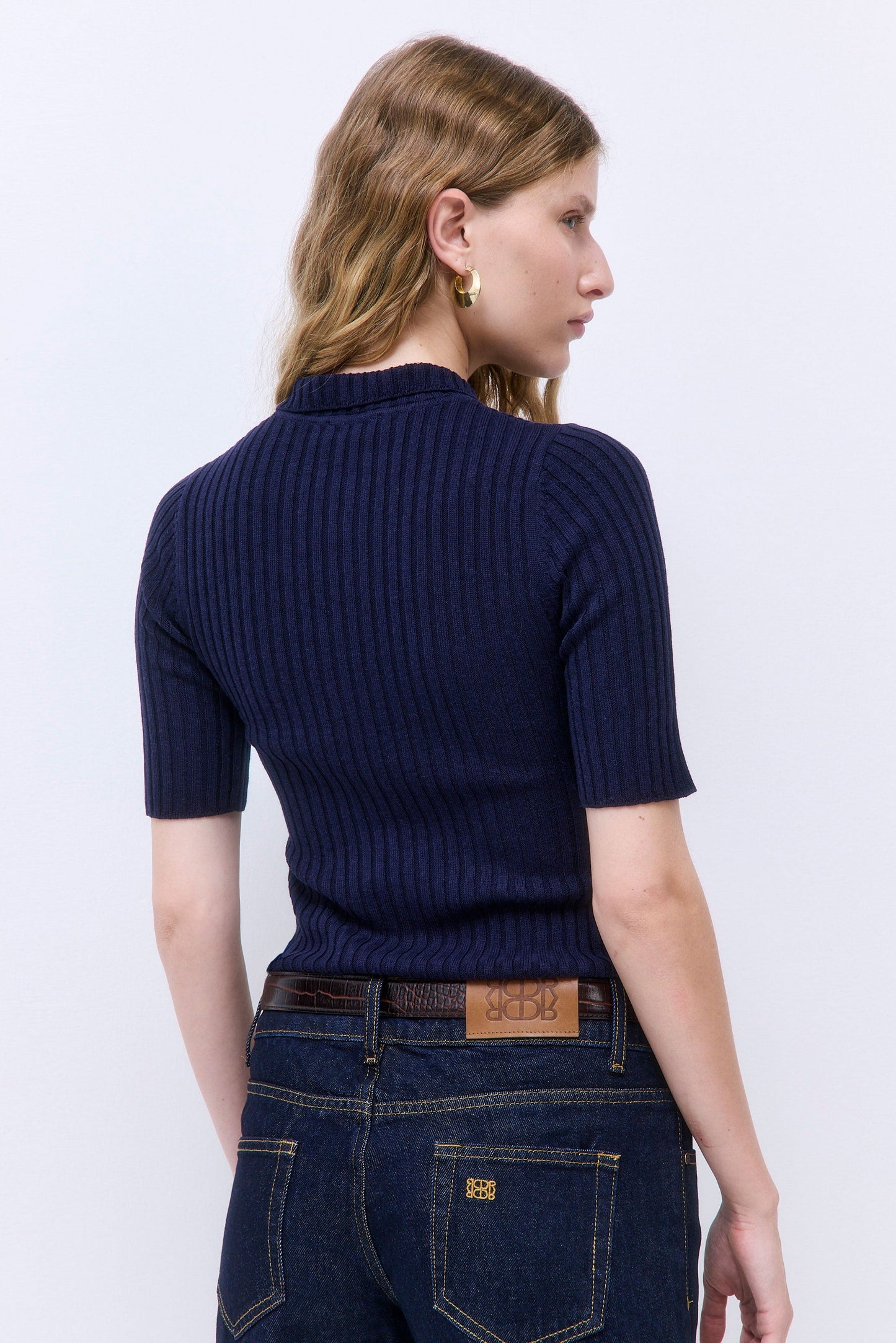 Mid Sleeved Rib Polo