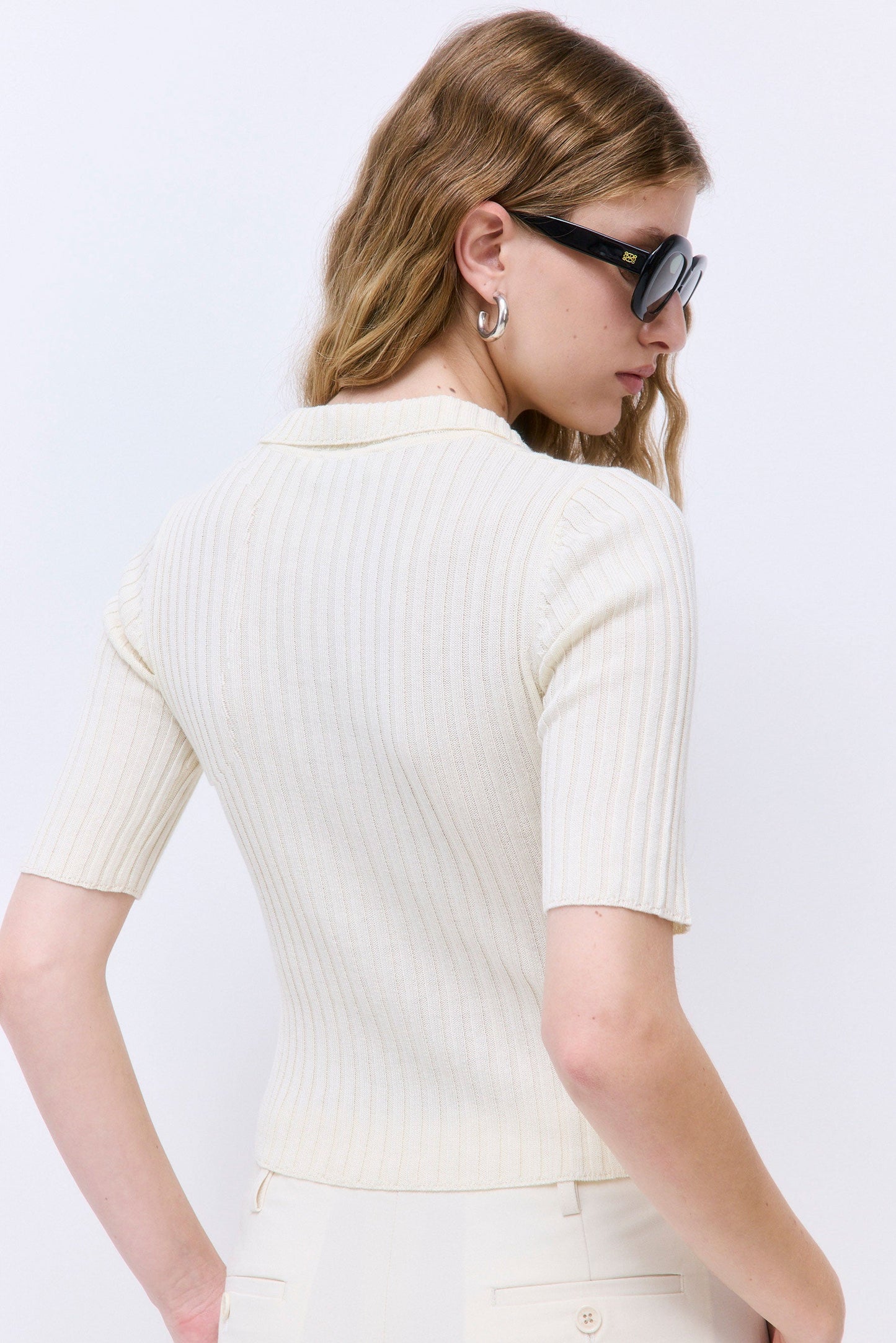 Mid Sleeved Rib Polo