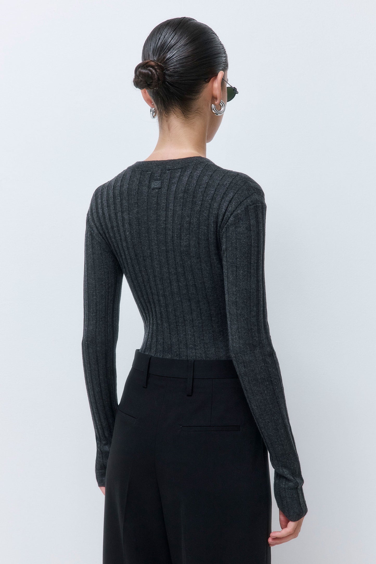 Soft Ribbed V Neck