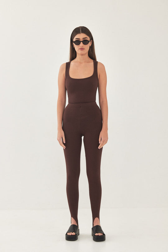 Stirrup Ribbed Leggings - Dé Rococo