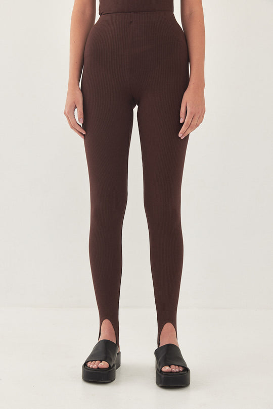 Stirrup Ribbed Leggings - Dé Rococo