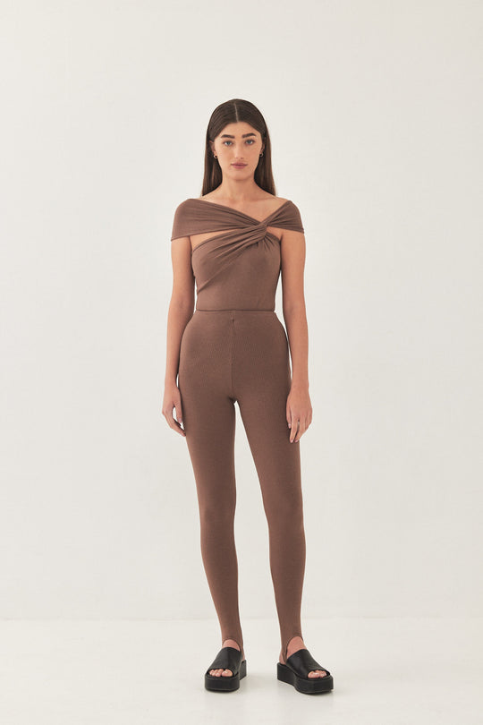 Stirrup Ribbed Leggings - Dé Rococo