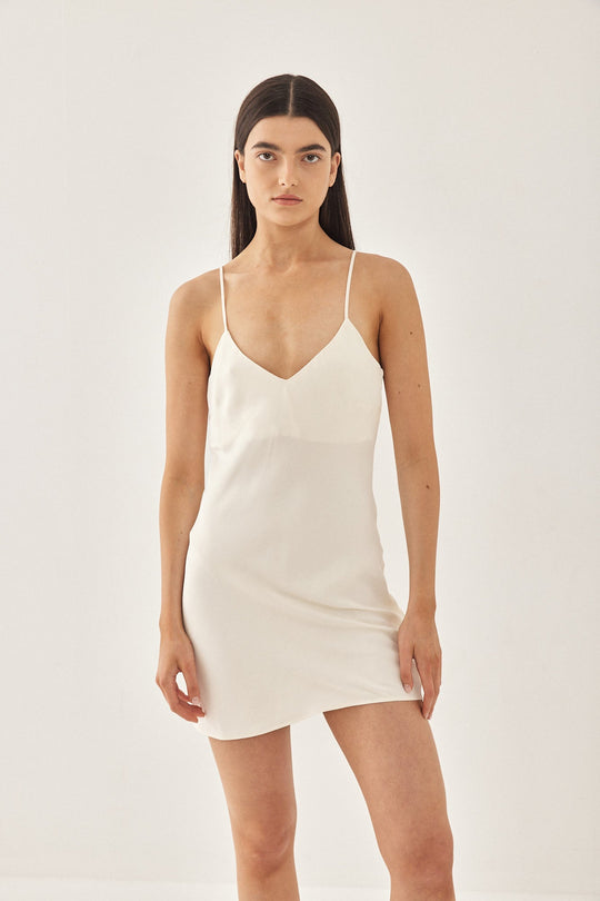 Satin Slip Mini Dress - Dé Rococo