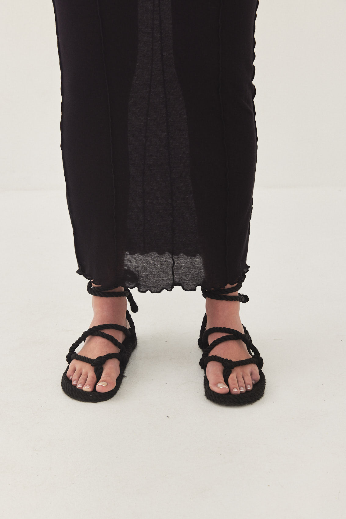 Long Sleeve Maxi Soft Curling Sheer Dress - Dé Rococo