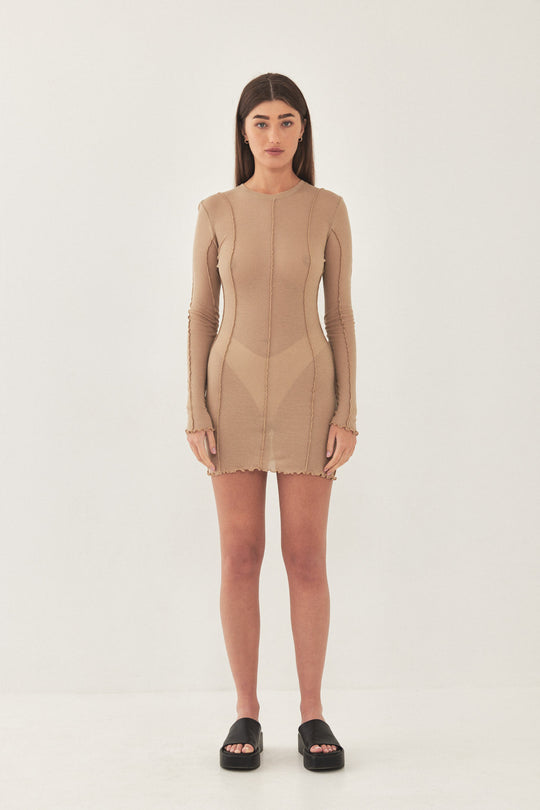 Soft Curling Sheer Mini Dress - Dé Rococo