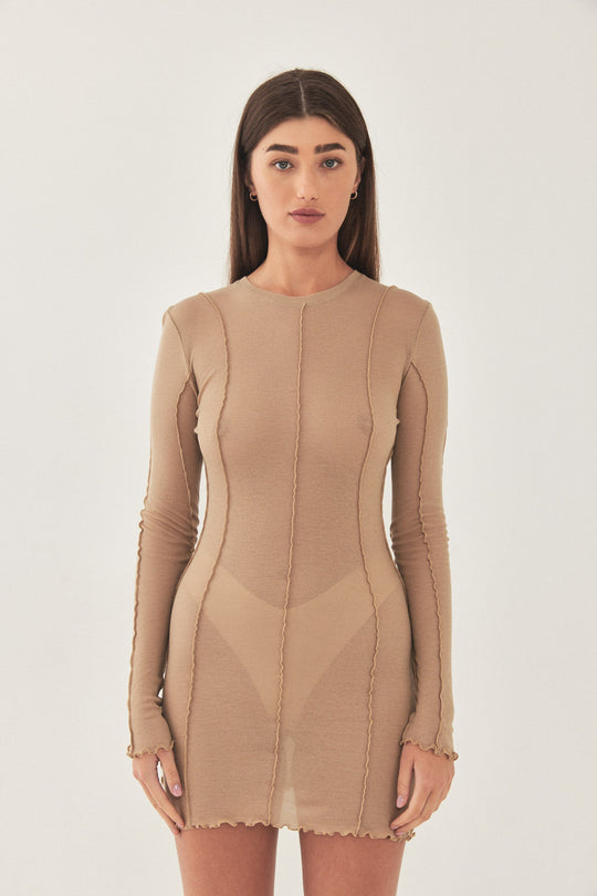 Soft Curling Sheer Mini Dress - Dé Rococo