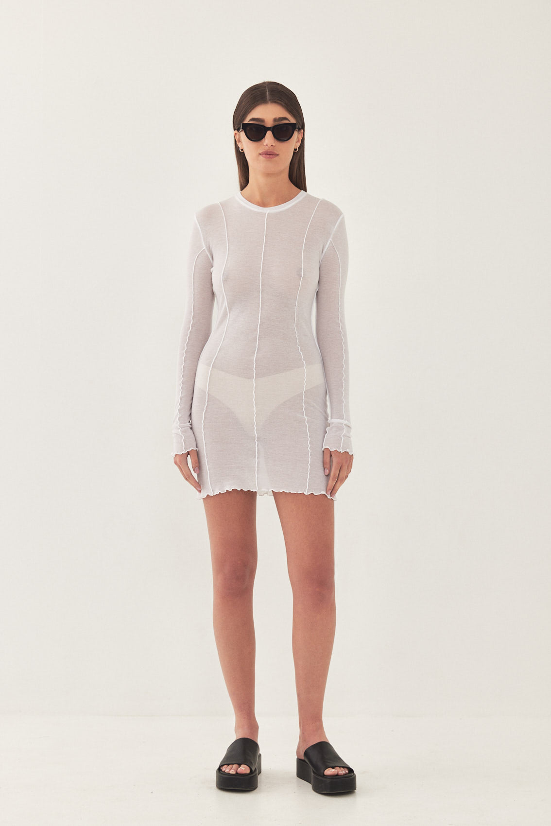 Soft Curling Sheer Mini Dress – Dé Rococo Soft Curling Sheer Mini Dress – Dé Rococo