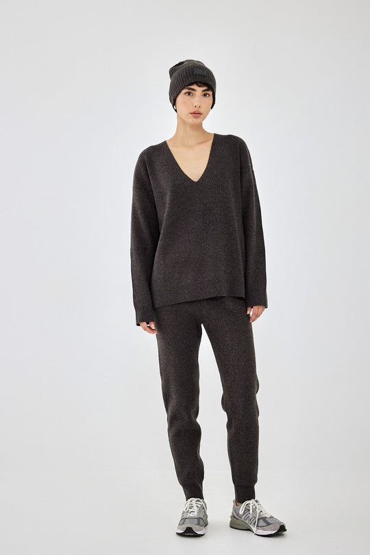 Knitted Ribbed Jogger - Dé Rococo