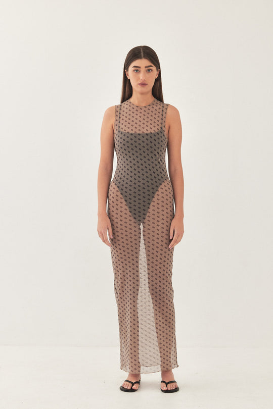 DR Logo Mesh Muscle T Dress - Dé Rococo