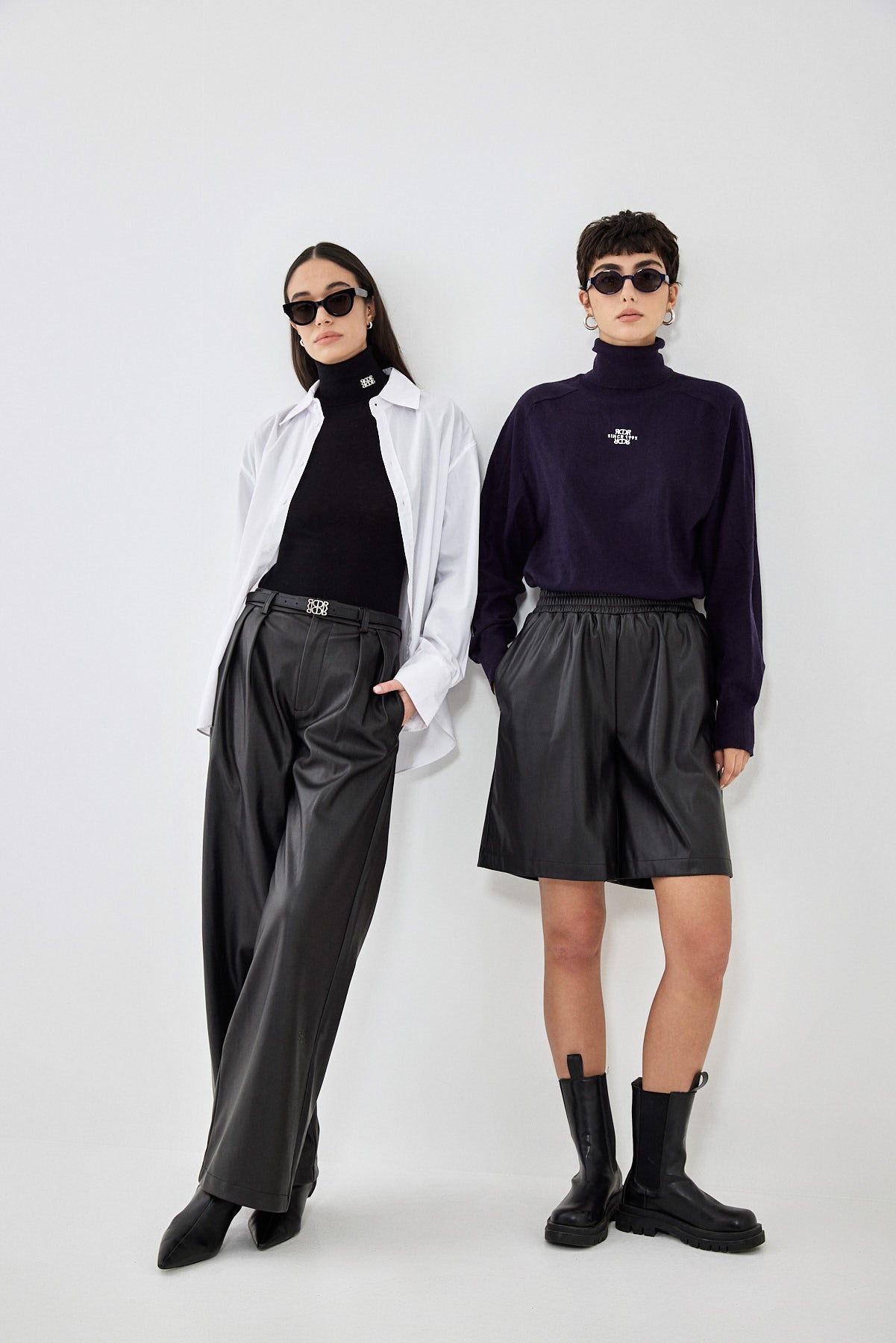 Vegan Leather Wide Pants - Dé Rococo