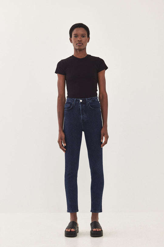 No.4 High Waist Slim Cropped Denim - Dé Rococo
