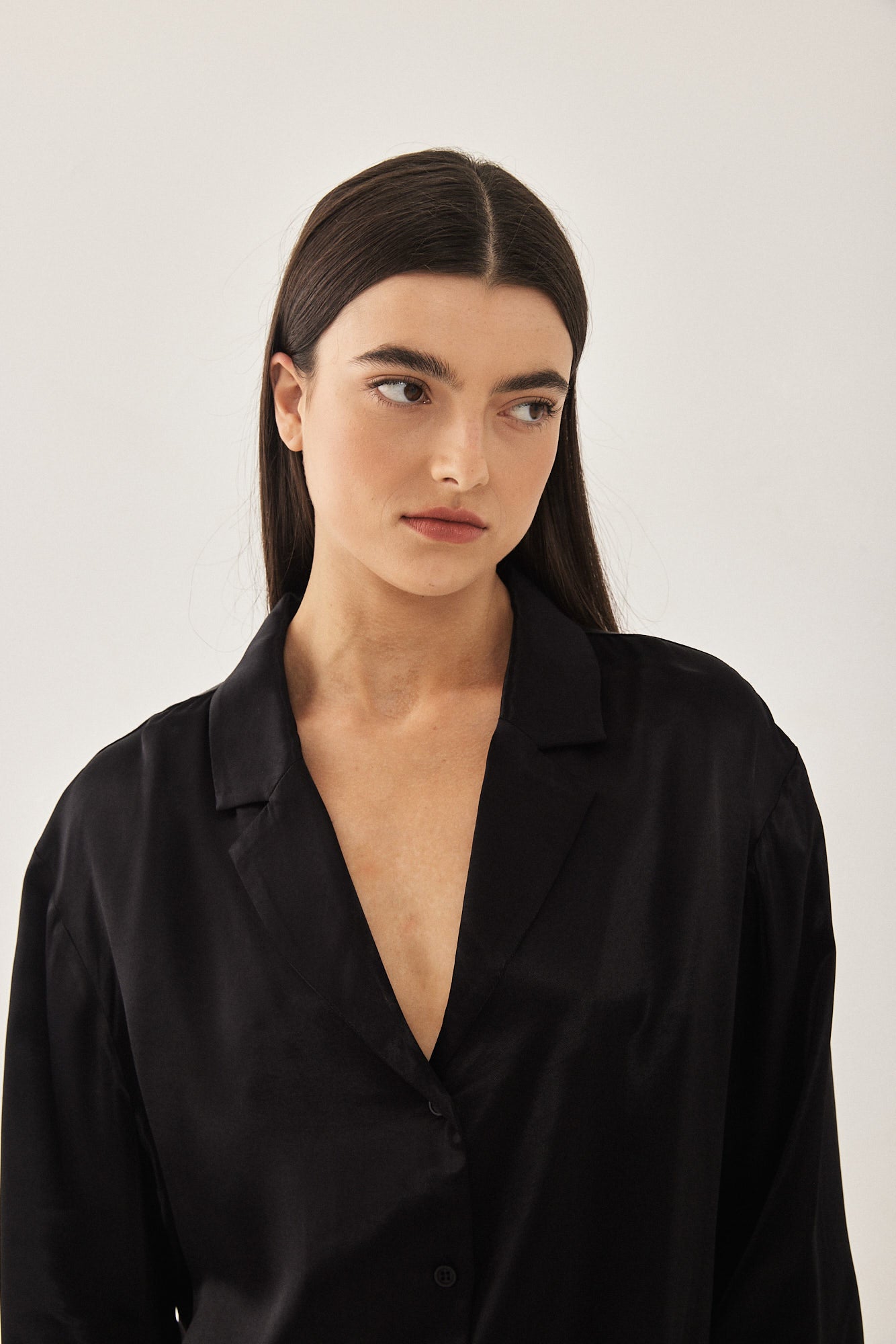 Satin Button Up Blouse - Dé Rococo