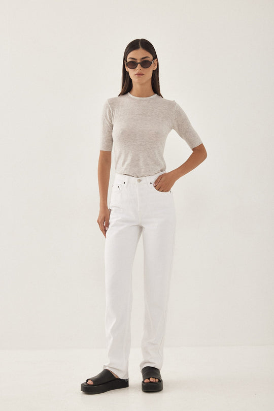 Knitted Mid Sleeve T Shirt - Dé Rococo