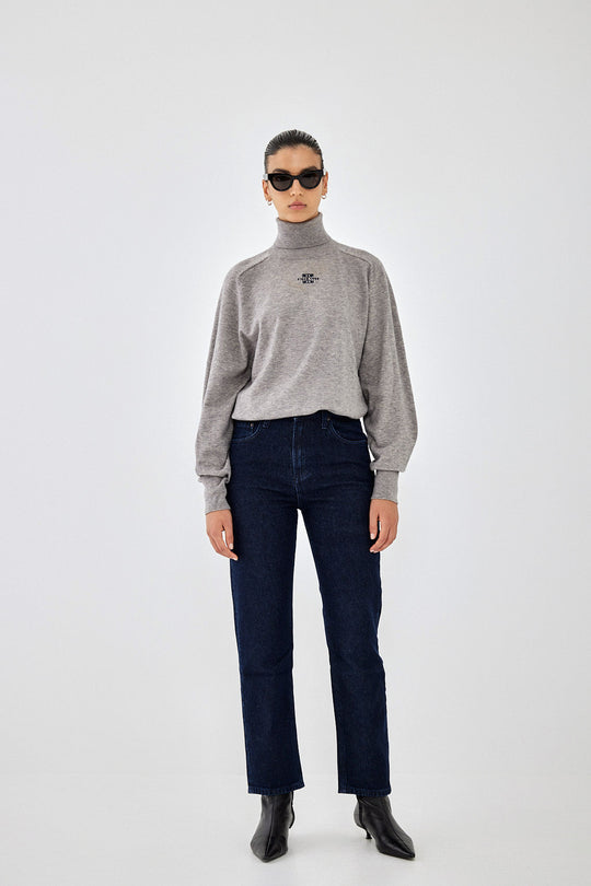 No.9| High Waist Straight Cropped Denim - Dé Rococo