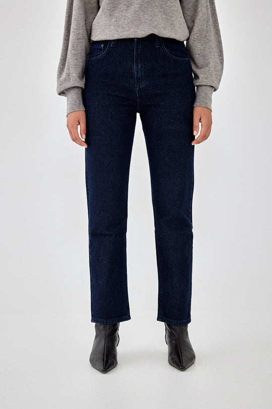No.9| High Waist Straight Cropped Denim - Dé Rococo