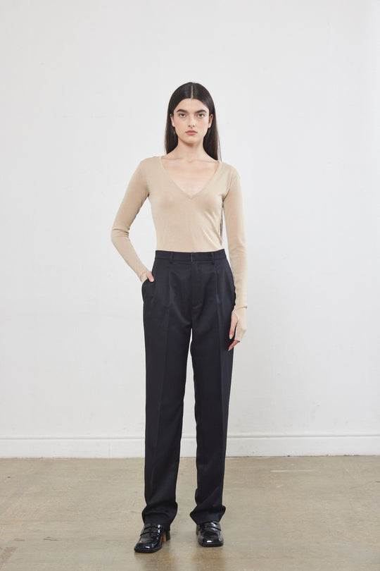 Sheer V Neck Top - Dé Rococo