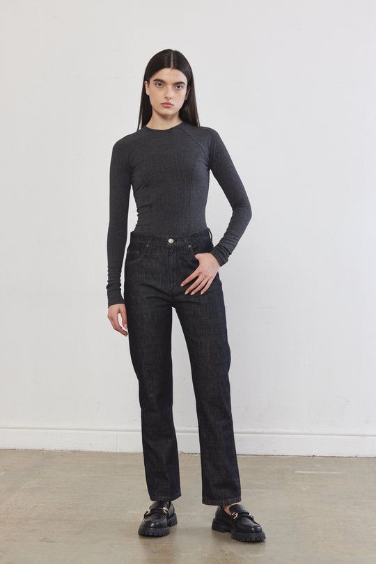 Princess Cut Flat-Lock Ribbed Top - Dé Rococo