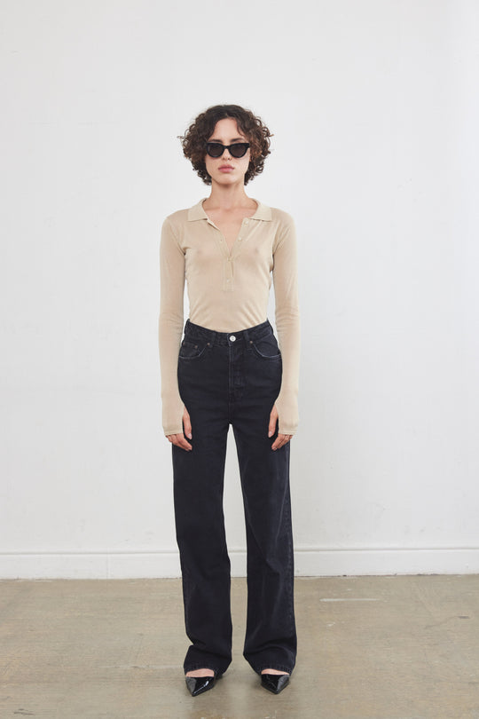 Sheer Polo Top - Dé Rococo