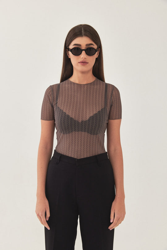 DR Logo Mesh T Shirt - Dé Rococo