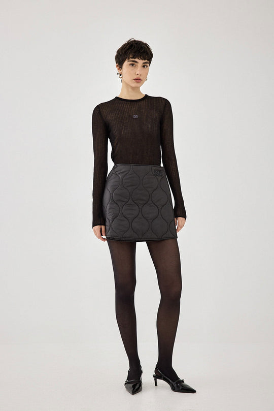 Quilted Mini Skirt - Dé Rococo