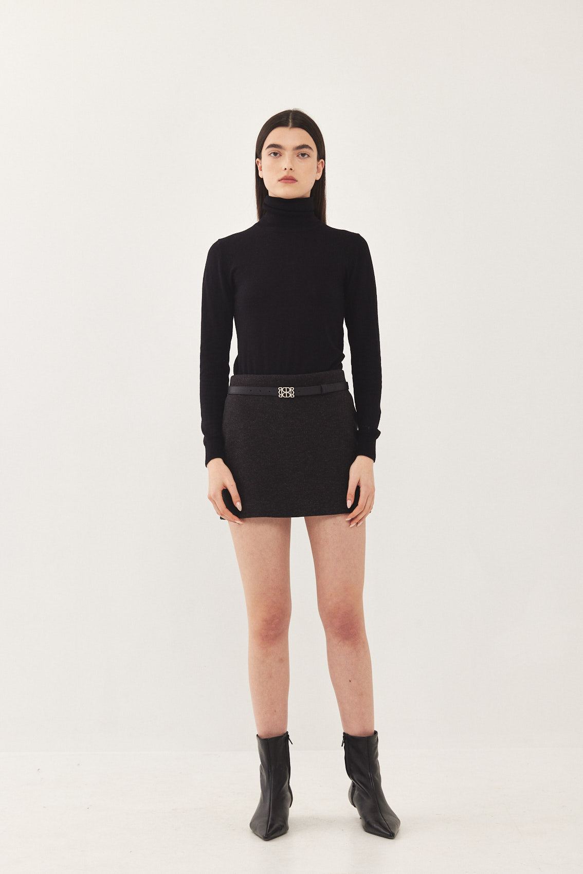 Black Turtleneck And Mini Skirt Micro Mini Skirt – Dé Rococo