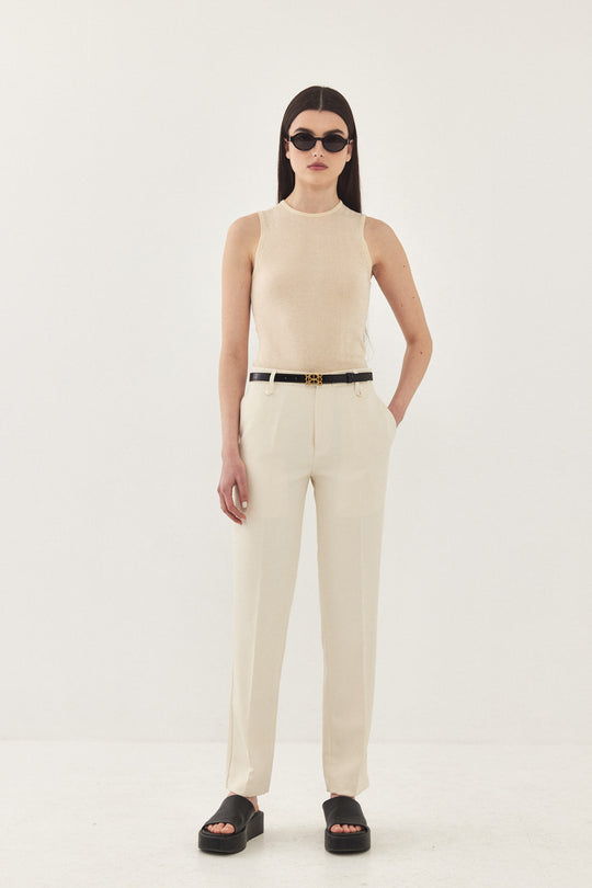 Sheer Knitted Muscle T - Dé Rococo