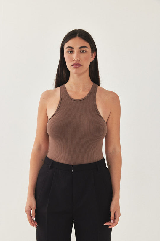 Open Back Ribbed Bodysuit - Dé Rococo