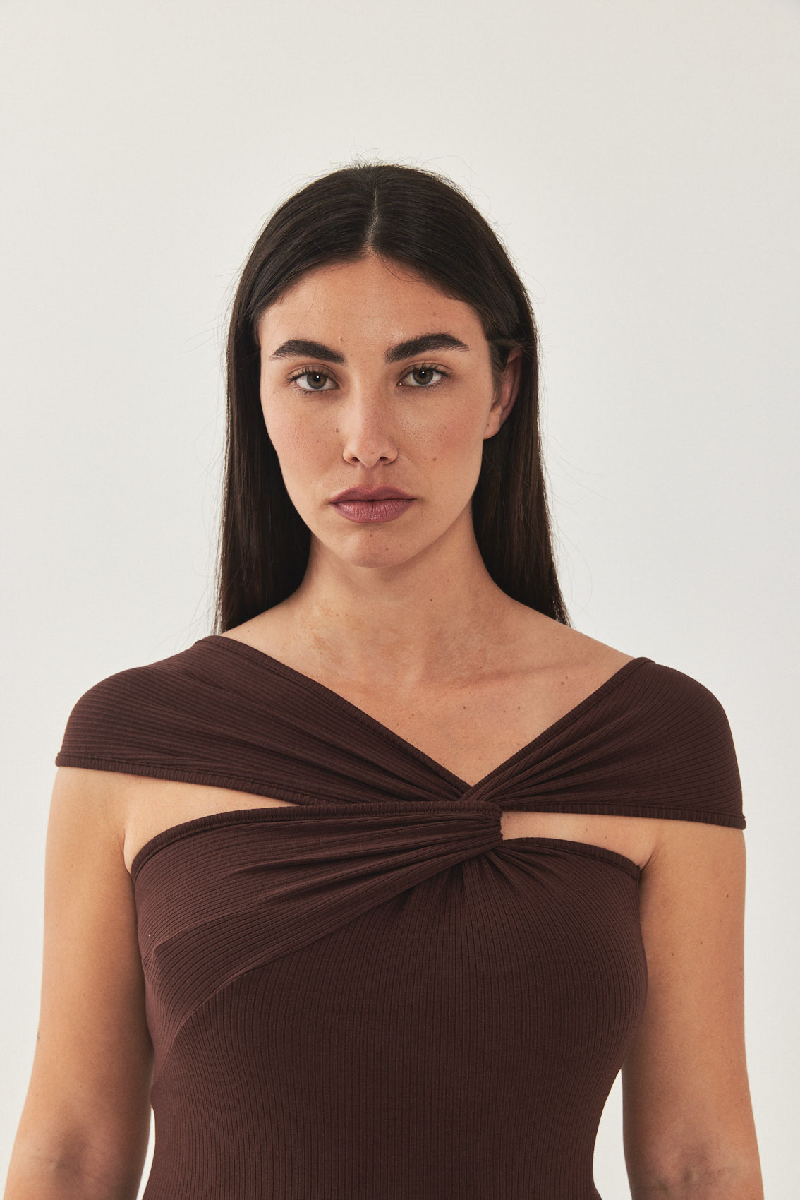 Off Shoulder Ribbed Tank Top - Dé Rococo