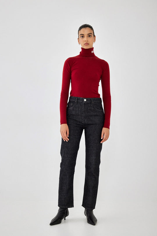 No.9| High Waist Straight Cropped Denim - Dé Rococo