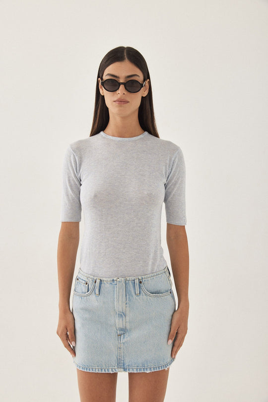 Knitted Mid Sleeve T Shirt - Dé Rococo