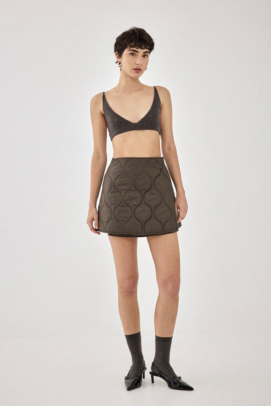 Quilted Mini Skirt - Dé Rococo